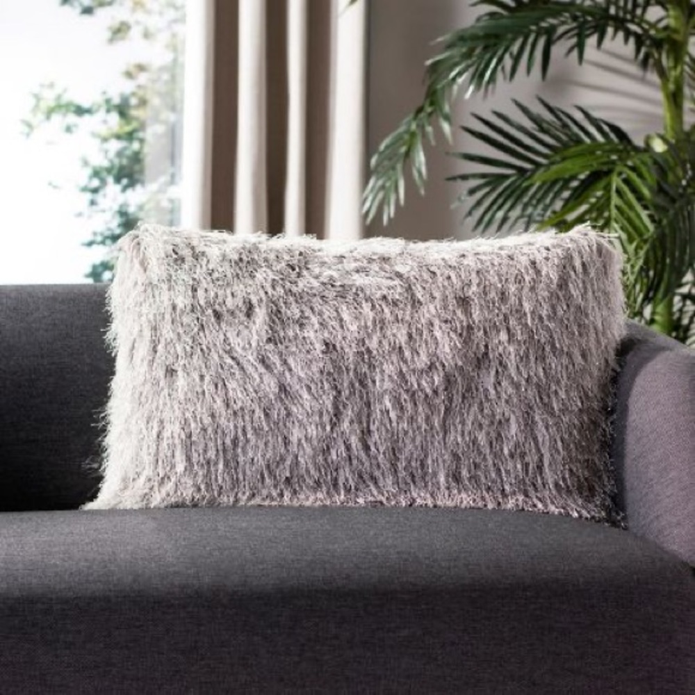 COPY - Shag Modish Metallic Feather Down Decor Pillow